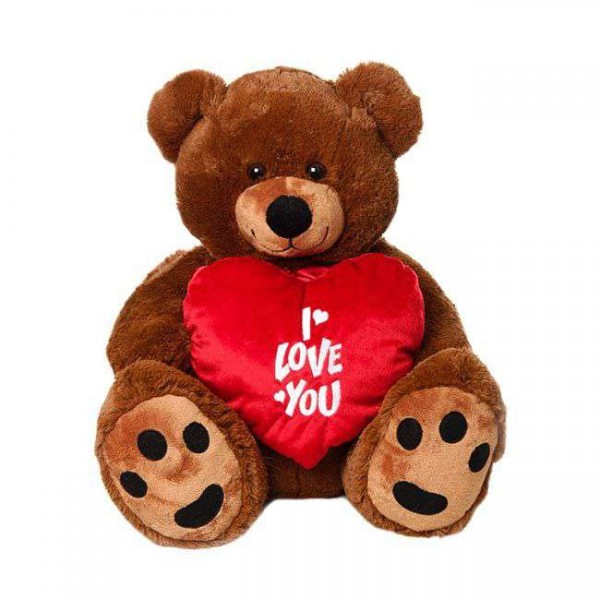 Big 3 Feet Brown Teddy Bear holding I Love You Heart